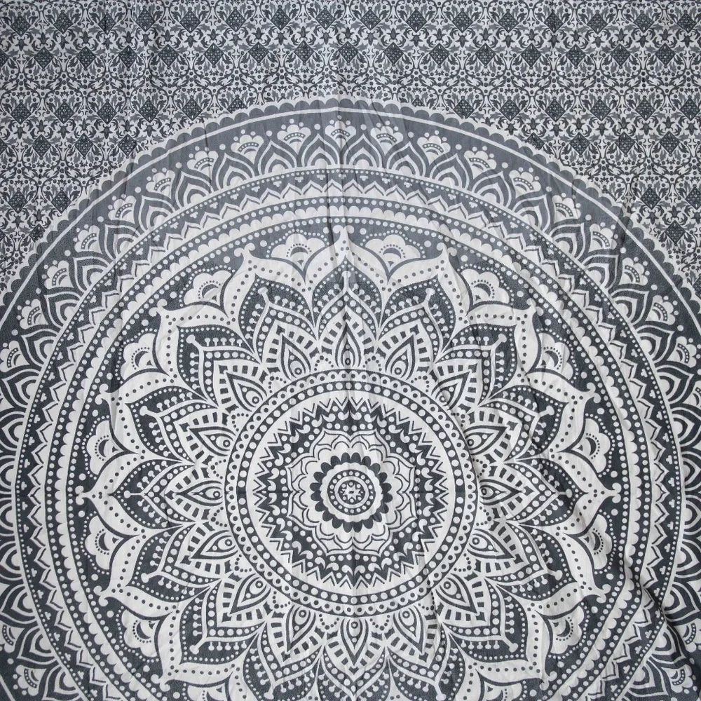 Floral Mandala Print Boho Tapestry Wall Hanging